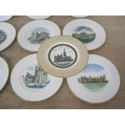 33 - Fourteen Wedgwood plates, of which all but one are from the Castles and Country Houses series after ... 