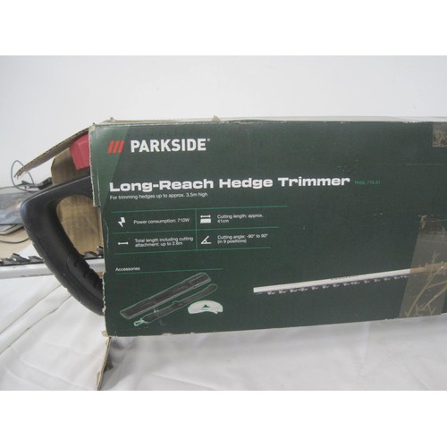 113 - Parkside long reach hedge trimmer, boxed