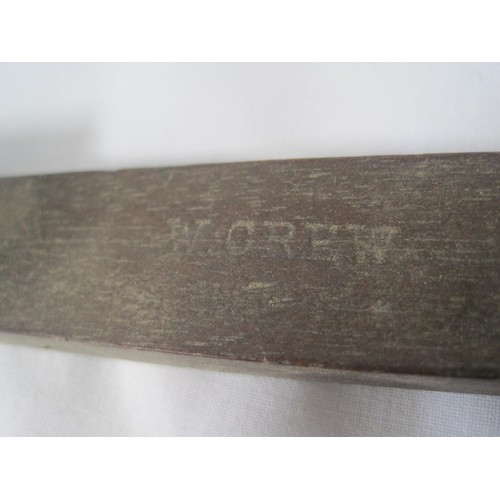 114 - A Rabone 48 inch wooden rule, a 1 meter aluminium rule with integral spirit level, an antique wooden... 