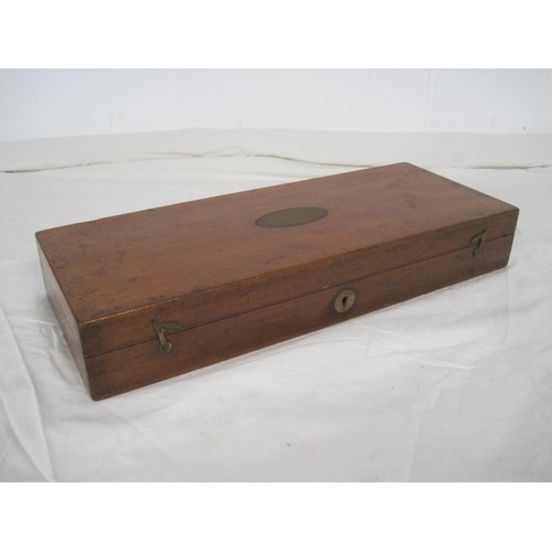 44 - An antique Stanley drawing set in a mahogany case, includes dividers, etc