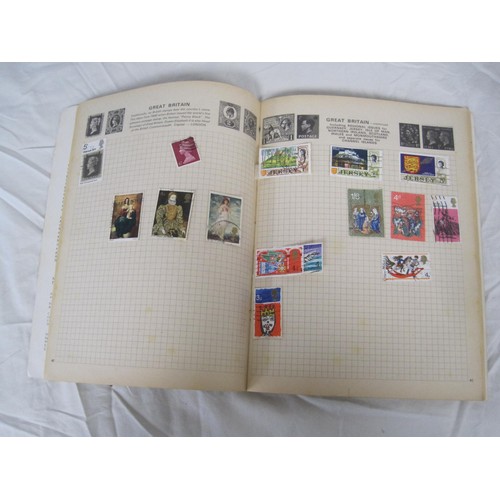 46 - An assortment of Great Britain and world stamps contained in four small albums and a basket of loose... 