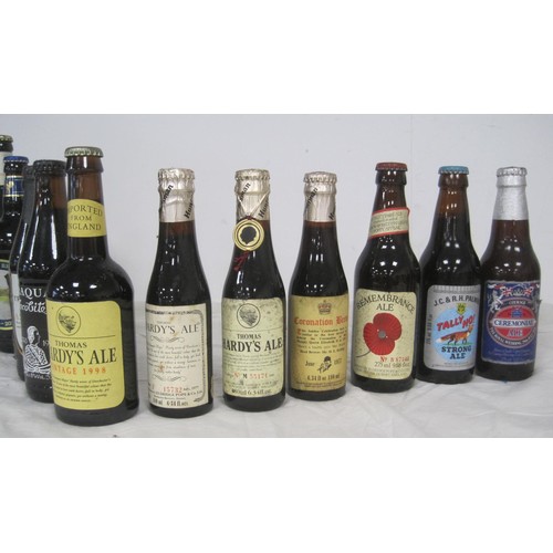 66 - Twelve bottles of vintage bottled beers (some have moderate a/f storage to labels), including Thomas... 