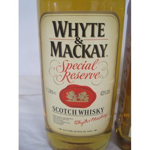 61 - Three bottles of blended whisky - Teacher's Highland Cream 1 litre 43% (one bottle), Teacher's Highl... 