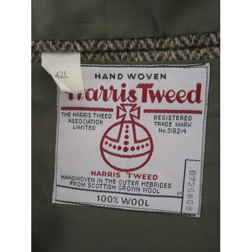 74 - A 100% Harris Tweed shooting jacket marked as size 42L in apparently unworn condition, no tags, plus... 