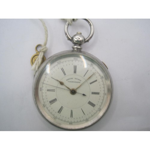 160 - A Victorian Patent Lever Chronograph pocket watch, key wind and set, in beautiful condition and full... 