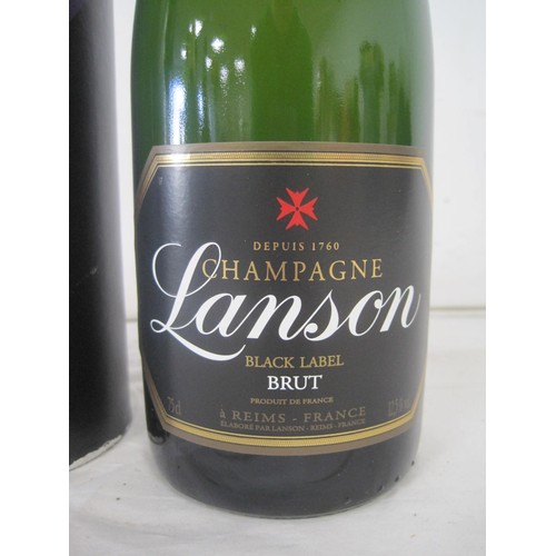 195 - Champagne and Prosecco. One 75cl bottle each of: Lanson Black Label Brut Champagne Wimbledon 2011 in... 