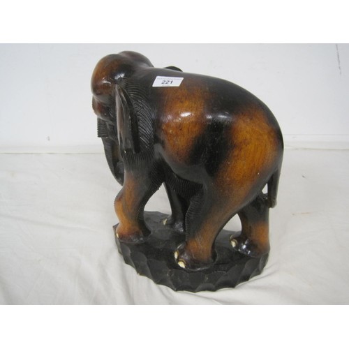 221 - An imposing Wooden Elephant 30cm x 30cm