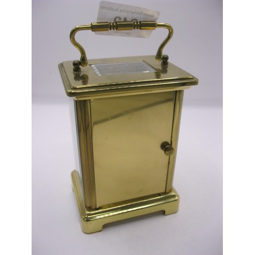 242 - A vintage Bayard of France 8 day winding carriage clock in brass, in full working order, very clean