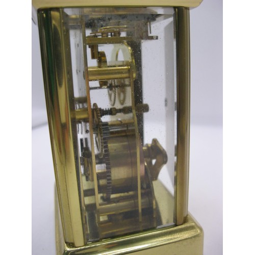 242 - A vintage Bayard of France 8 day winding carriage clock in brass, in full working order, very clean