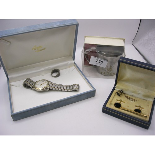 258 - An assortment of costume jewellery including a Citizen watch