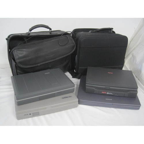 276 - 4 vintage laptops, 3 with likely 486 processors, one Pentium II, comprising a Toshiba Satellite Pro ... 