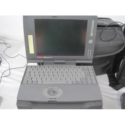 276 - 4 vintage laptops, 3 with likely 486 processors, one Pentium II, comprising a Toshiba Satellite Pro ... 