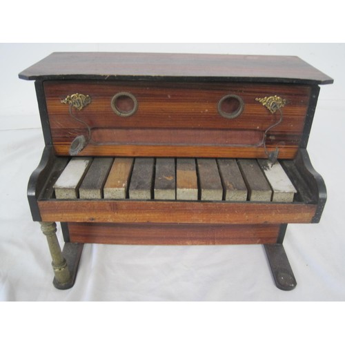 283 - An antique childs piano with glockenspiel inside, for restoration