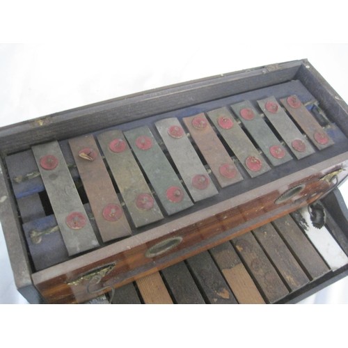 283 - An antique childs piano with glockenspiel inside, for restoration