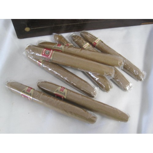 19 - Twenty-five King Edward cigars in individual cellophane wrappers, in a wooden box. (The wooden box i... 