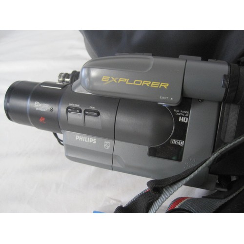 18 - Philips Explorer camcorder VKR6847/00 (a/f) with battery pack and instructions, and soft carry case