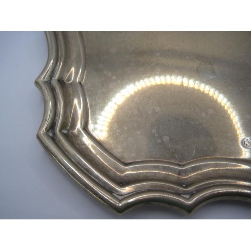 69 - A heavy sterling silver tray, approx weight 414g, hallmarked for Birmingham 1926 by Alexander Clarke... 