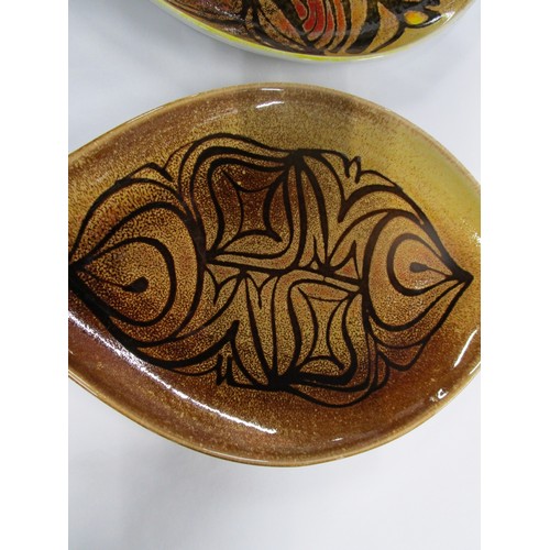 15 - Poole Pottery Aegean shape 91 spear dishes both in perfect condition  purchased by the vendor direct... 