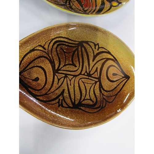 15 - Poole Pottery Aegean shape 91 spear dishes both in perfect condition  purchased by the vendor direct... 