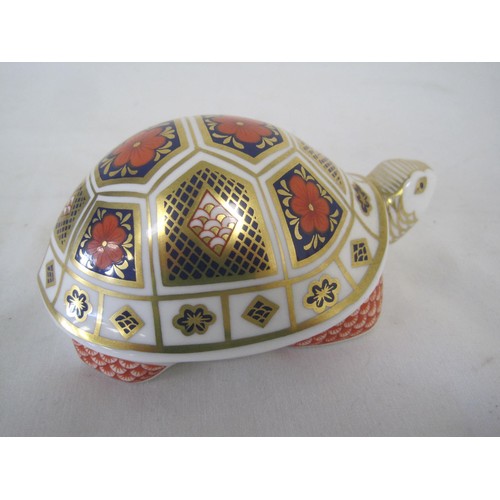 87 - Royal Crown Derby Turtle with Gold stopper