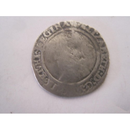 11 - An Elizabeth I (1558-1603) hammered silver 1/2 groat, 19mm diameter, dated 1569 (3rd & 4th issue), w... 