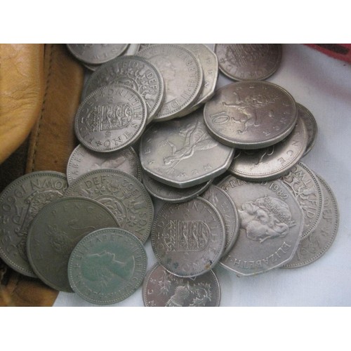 105 - An assortment of coins, mainly GB pre decimal including QEII, George V and a few Queen Victoria penn... 