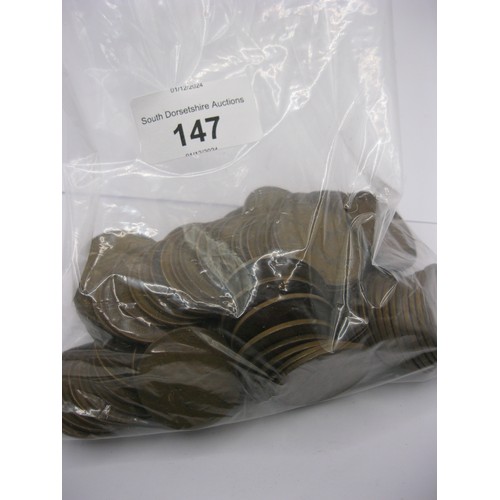 147 - A bag of George VI pennies