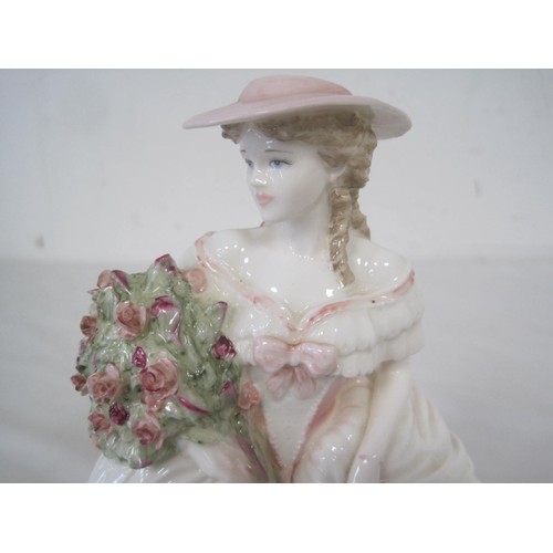 235 - A limited edition Coalport porcelain figure of lady 'Rose', by Jack Glynn, numbered 9081/12,500, ver... 