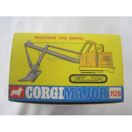 34 - A Corgi Toys Corgi Major #1128 Priestman 'Cub' Shovel, boxed, in very good order, cellophane cover p... 