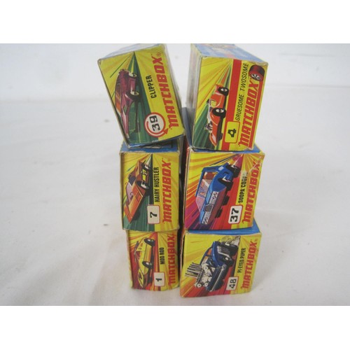 35 - 6 1970s Matchbox Superfast die cast cars in original boxes comprising #1 Mod Rod mint condition, end... 