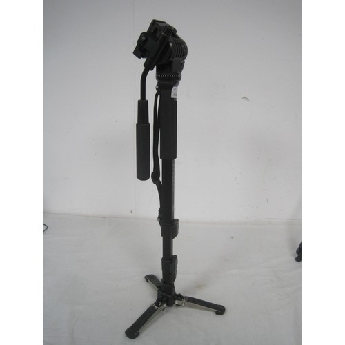 241 - A Manfrotto Compact Action tripod SN/T0655167 with hybrid head and soft carry case, and a Yunteng 28... 