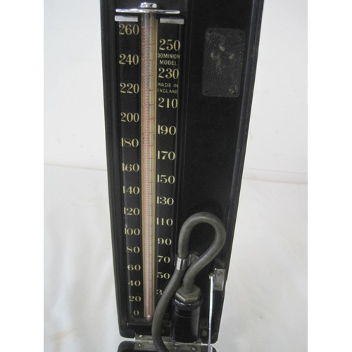 242 - Vintage Blood Pressure Monitor In Black Bakelite Case. Dominion Model. (Made In England)