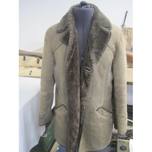 131 - Two sheepskin coats - an Antartex size 40R gents sheepskin coat, and a Richard Draper sheepskin coat... 