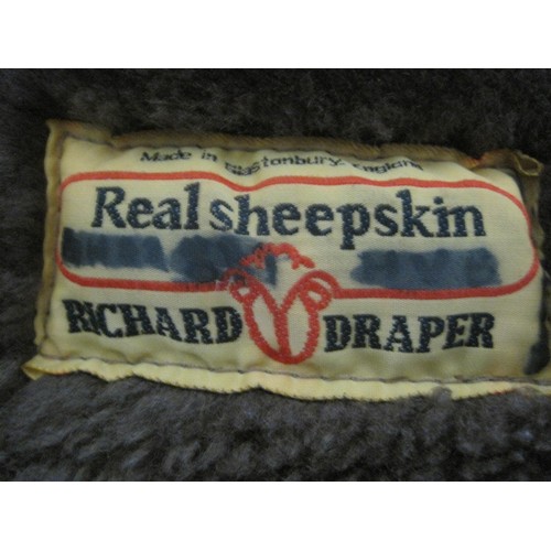 131 - Two sheepskin coats - an Antartex size 40R gents sheepskin coat, and a Richard Draper sheepskin coat... 