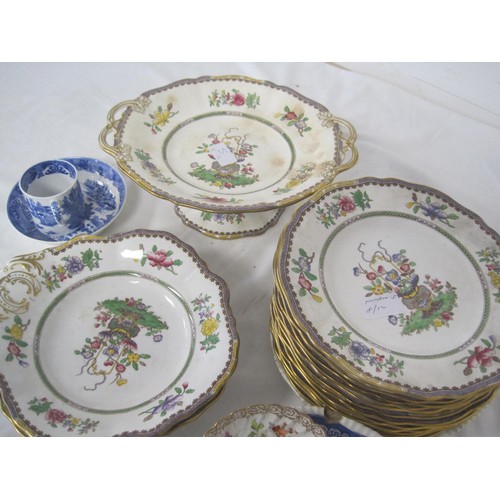 5 - Twelve Copeland Spode Old Bow Breakfast plates along with three other breakfast sized plates ,Two bo... 