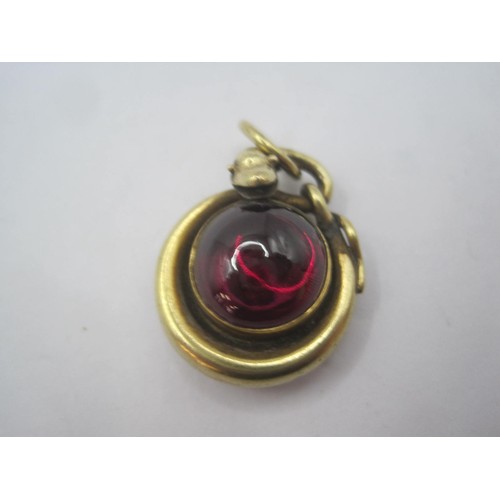 271 - An interesting Victorian yellow metal sweetheart pendant with a military connection. The pendant, fo... 