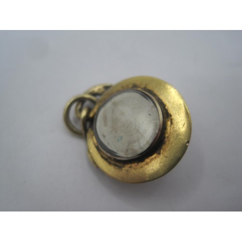 271 - An interesting Victorian yellow metal sweetheart pendant with a military connection. The pendant, fo... 