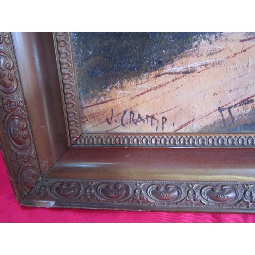 110 - An Oil on board signed J Cramp approx. 20  by 24 inches.