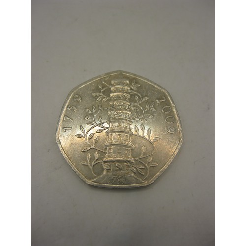 72 - A 2009 Kew Gardens 50 pence coin, encapsulated, in good order