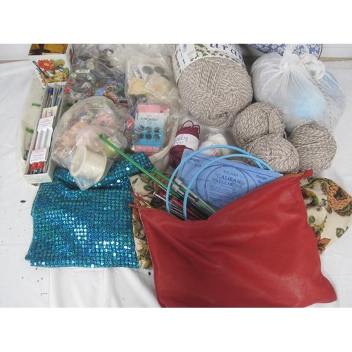 155 - 2 bags of assorted knitting and sewing items