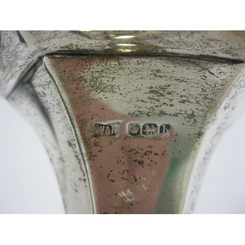 23B - An antique sterling silver trumpet vase by Walker & Hall, hallmarked for Sheffield 1919, inscription... 