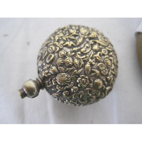 290 - A Victorian or Early Edwardian Silver and  Bone  rattle and baby teether along with a Sovereign hold... 