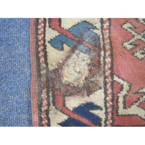 362 - Three rugs - (1) traditional Americas style, 123cm x 172cm, a/f grubby. (2) a foliate pattern rug 14... 