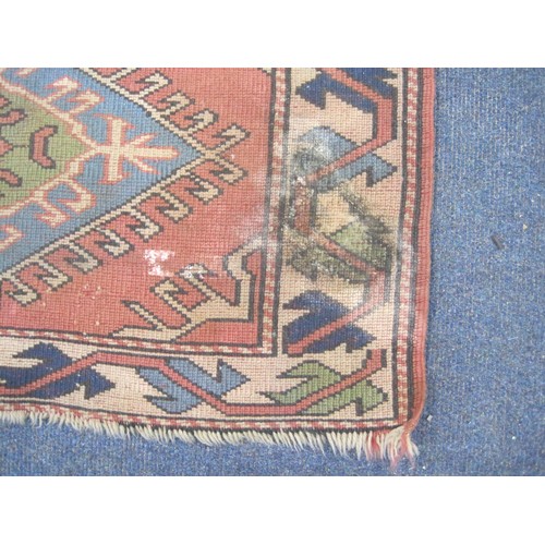 362 - Three rugs - (1) traditional Americas style, 123cm x 172cm, a/f grubby. (2) a foliate pattern rug 14... 