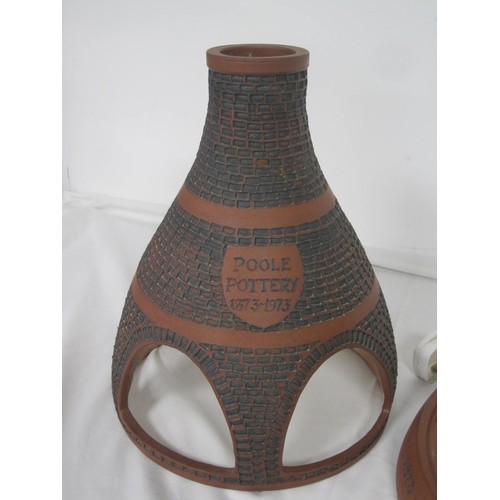 42 - Poole Pottery, Guy Sydenham Kiln Lamp base with many mini examples of Poole Pottery from Early Carte... 