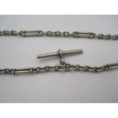 63 - An ornate Silver Albertina Watch Chain with tassel