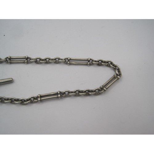 63 - An ornate Silver Albertina Watch Chain with tassel