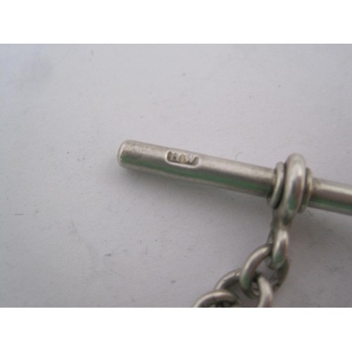 63 - An ornate Silver Albertina Watch Chain with tassel