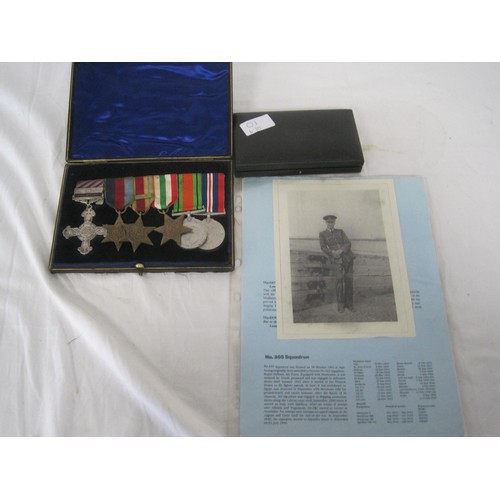 139 - A WW2 RAF DFC & Bar Group awarded to Squadron Leader David Omond MacDougall RAFVR, 355 Sqn RAF, gaze... 