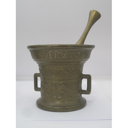 54 - Three ornate Bronze Mortars with Pestles